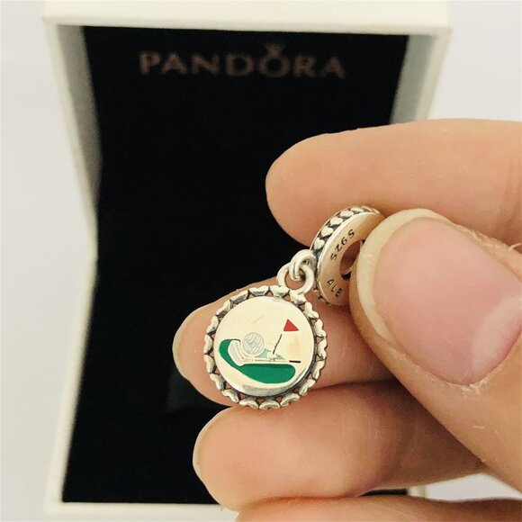 Pandora Silver Golf Charm Bracelet with Green Accents - Picture 5 of 6